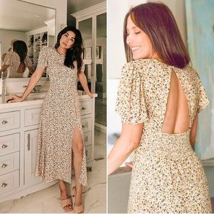 New AFRM Jamie Open Back Short Sleeve Dress size xs